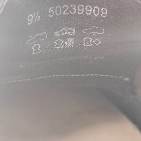 Hugo Boss Men's Vero Cuoio Black Leather Dress Shoes Oxfords Size 9.5 - Picture 8 of 9